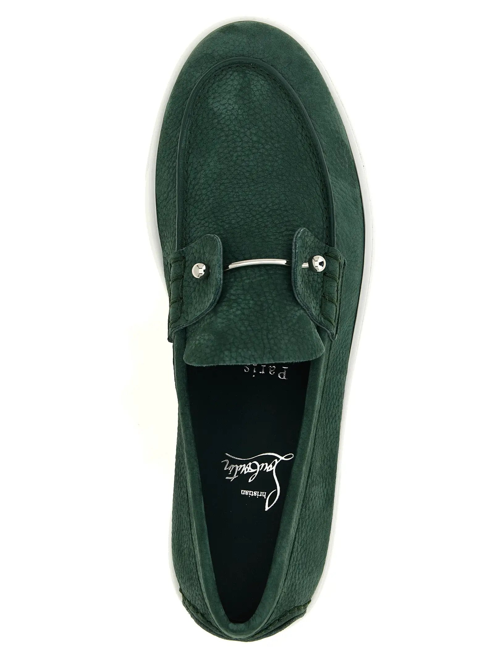Mocassins bicolores en cuir de veau Christian Louboutin