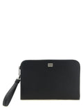 Pochette Dolce & Gabbana en cuir de veau noir