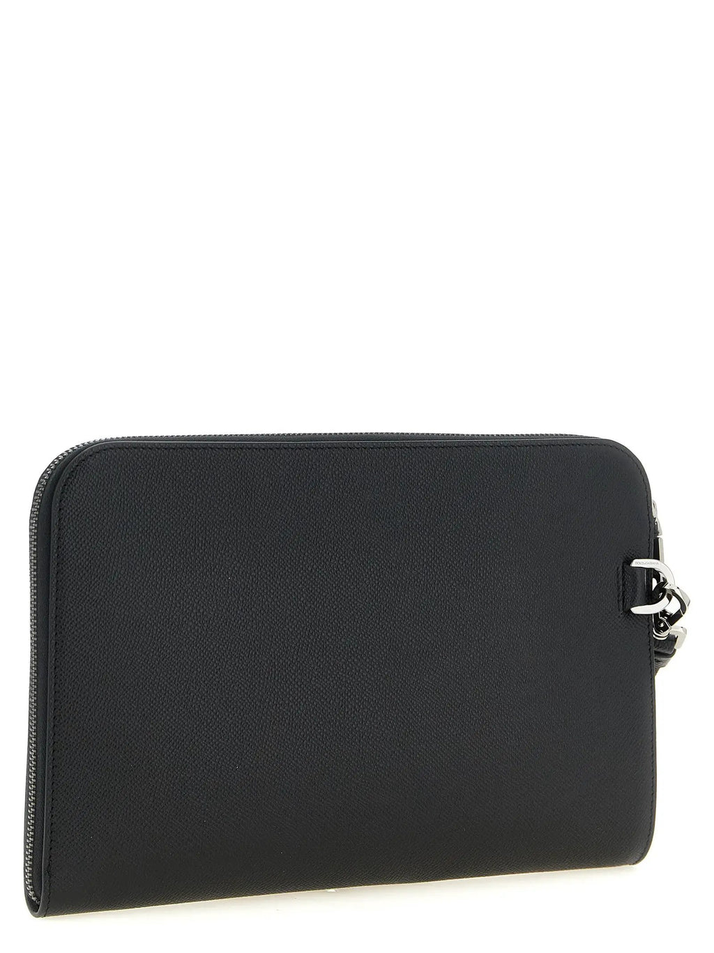 Pochette Dolce & Gabbana en cuir de veau noir