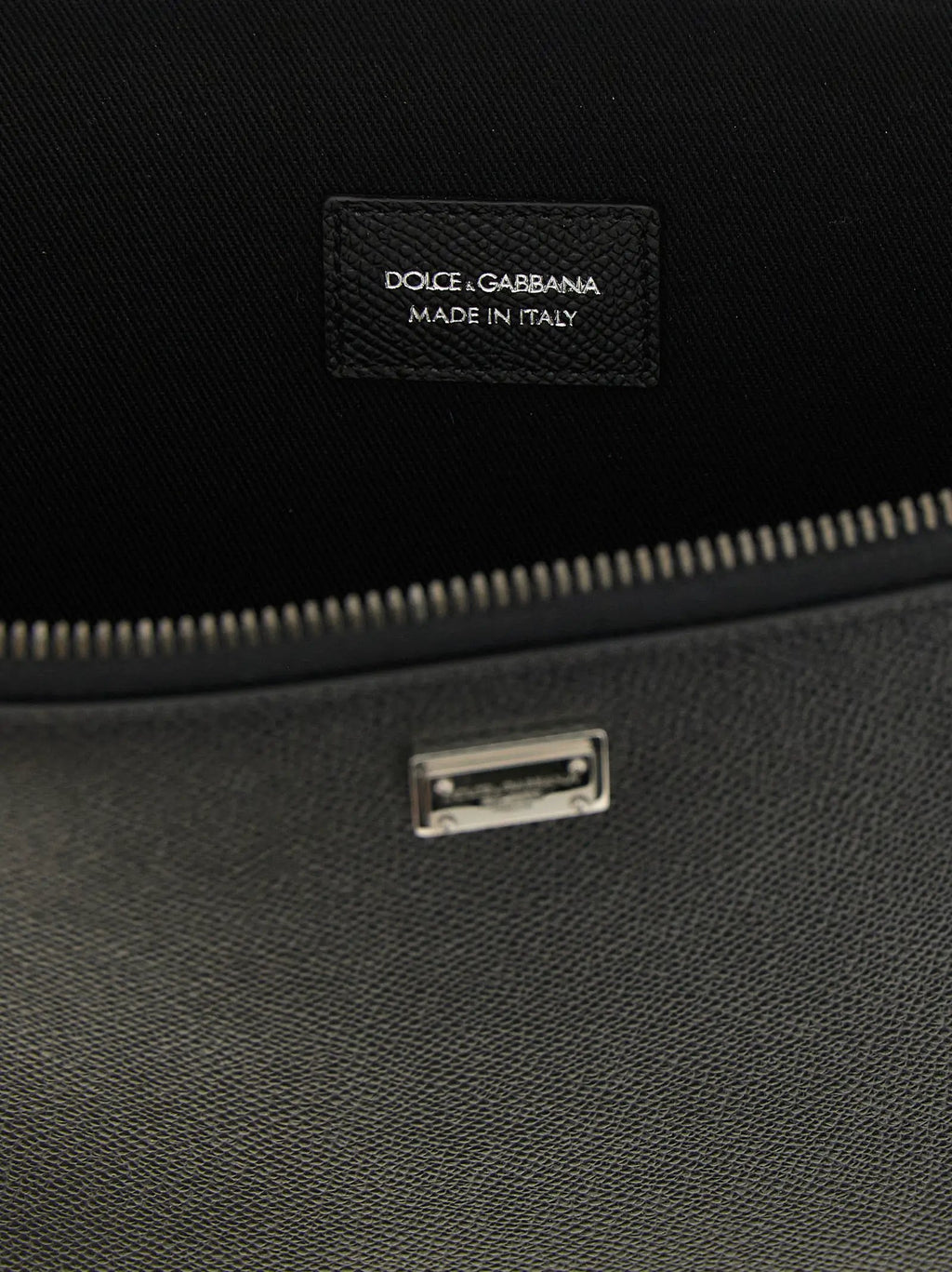 Pochette Dolce & Gabbana en cuir de veau noir