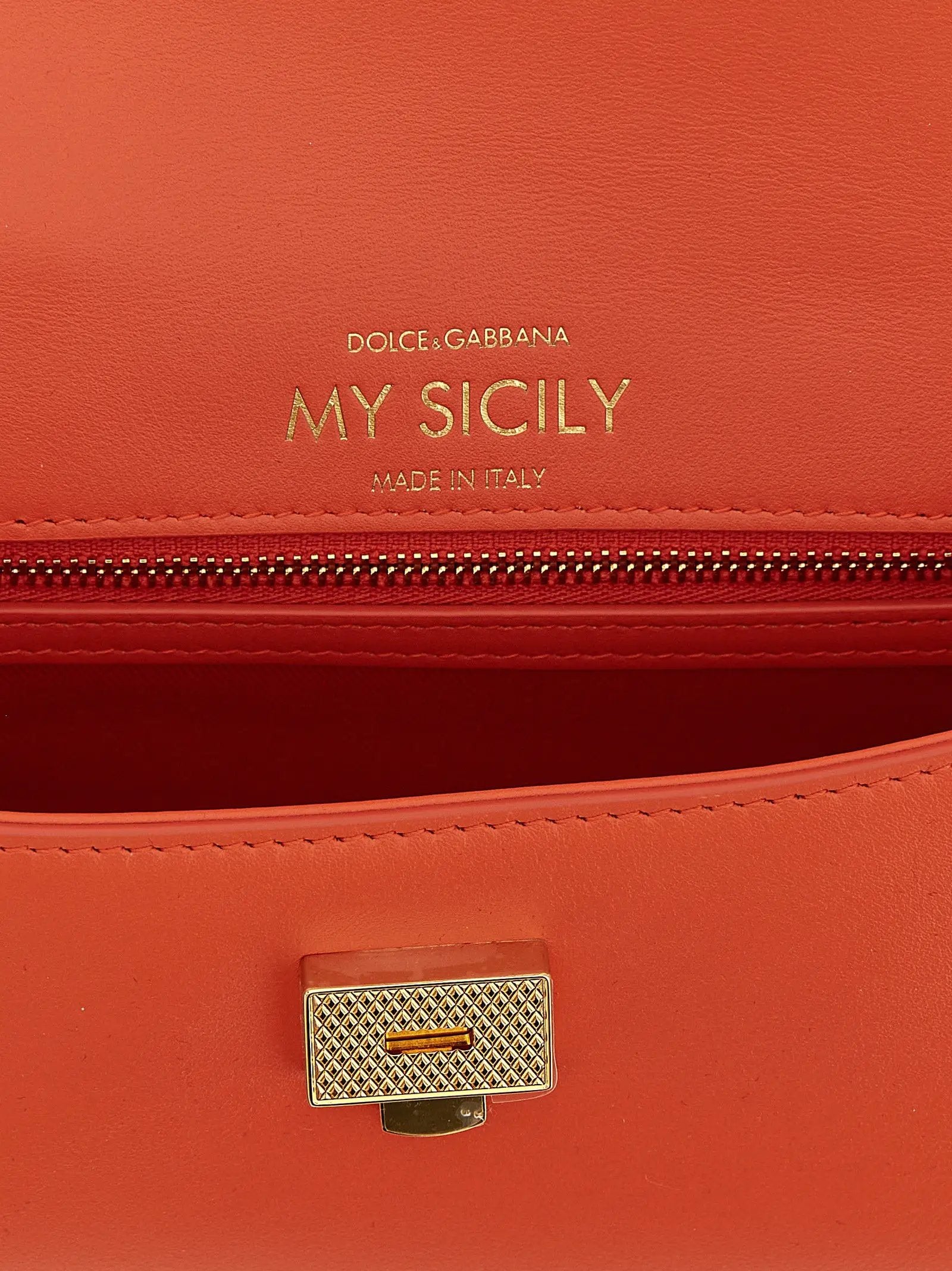 Dolce & Gabbana Orange Calfskin Handbag