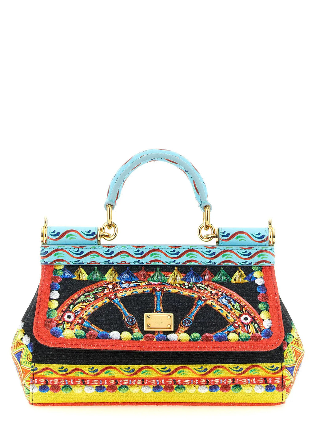 Sac à main en coton multicolore Dolce & Gabbana