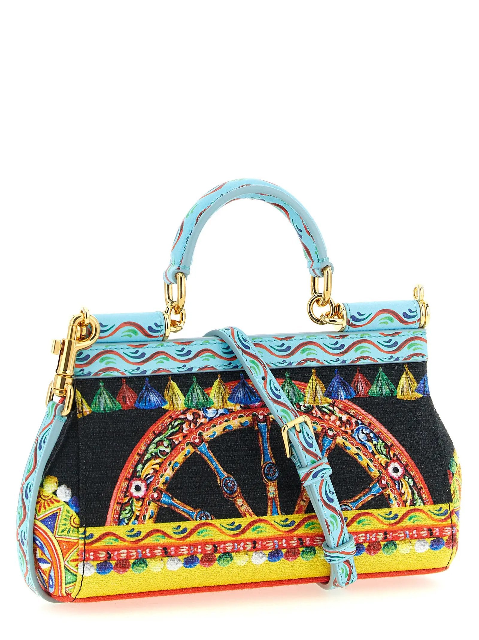 Sac à main en coton multicolore Dolce & Gabbana