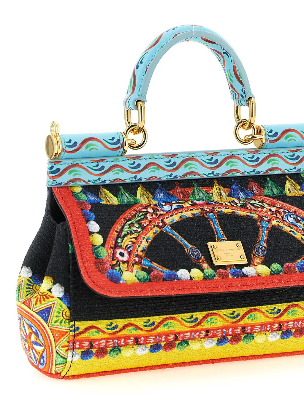 Sac à main en coton multicolore Dolce & Gabbana