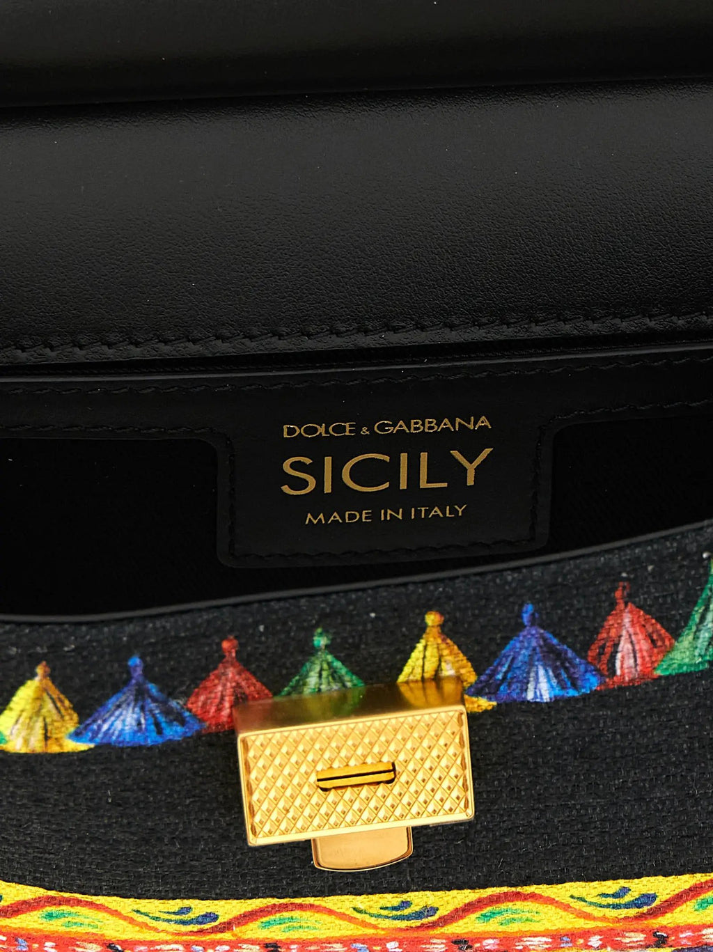 Sac à main en coton multicolore Dolce & Gabbana