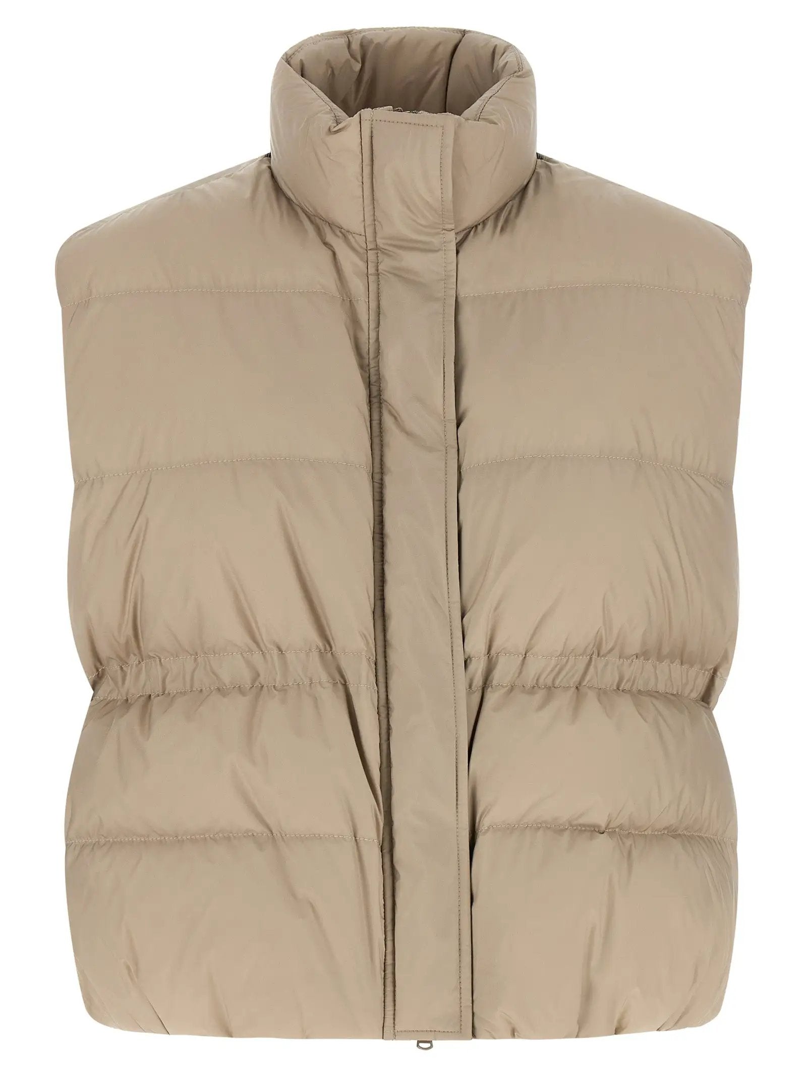 Brunello Cucinelli Gray Polyester Sleeveless Jacket