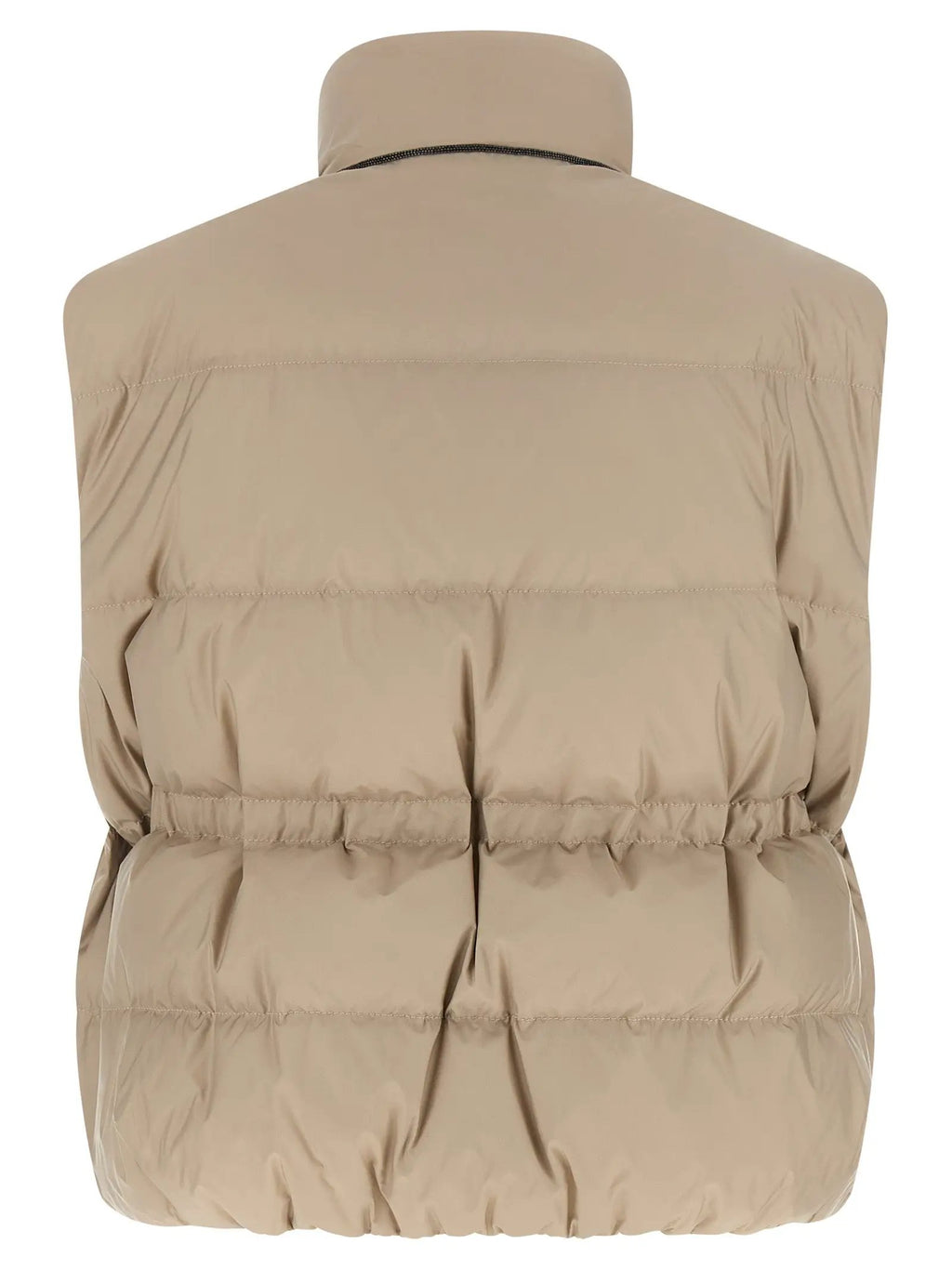 Brunello Cucinelli Gray Polyester Sleeveless Jacket