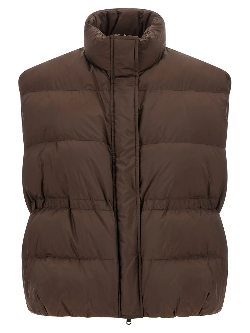 Brunello Cucinelli Brown Polyester Sleeveless Jacket