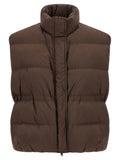 Brunello Cucinelli Brown Polyester Sleeveless Jacket