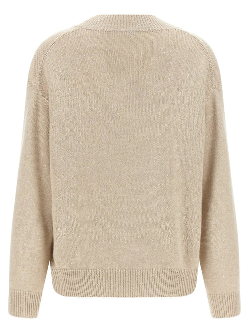 Cardigan Brunello Cucinelli en cachemire beige