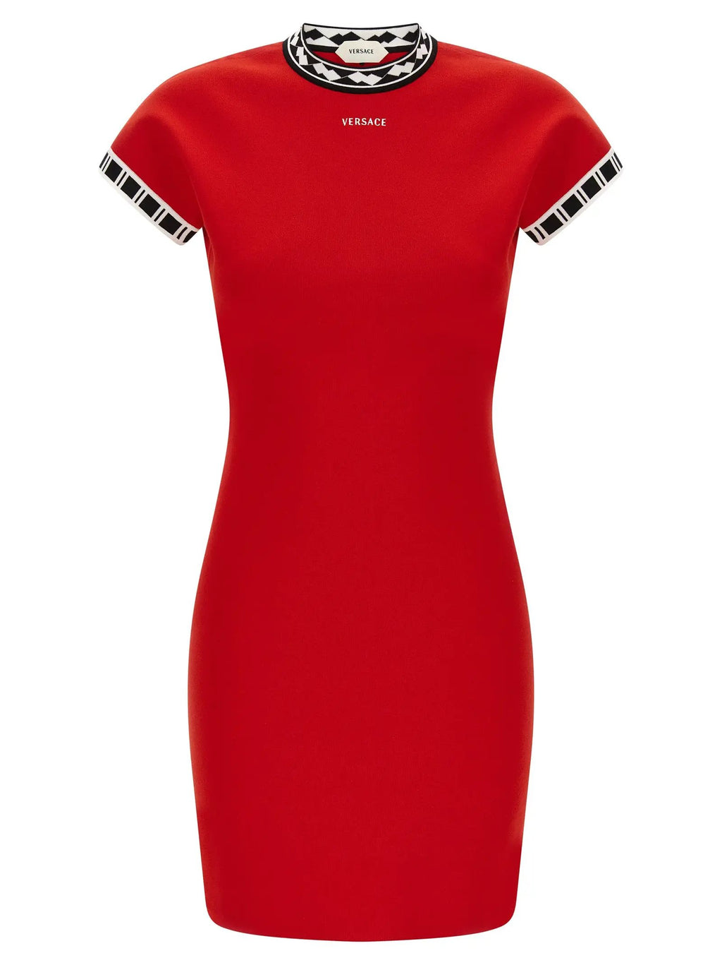 Versace Multicolor Cotton Short Dress