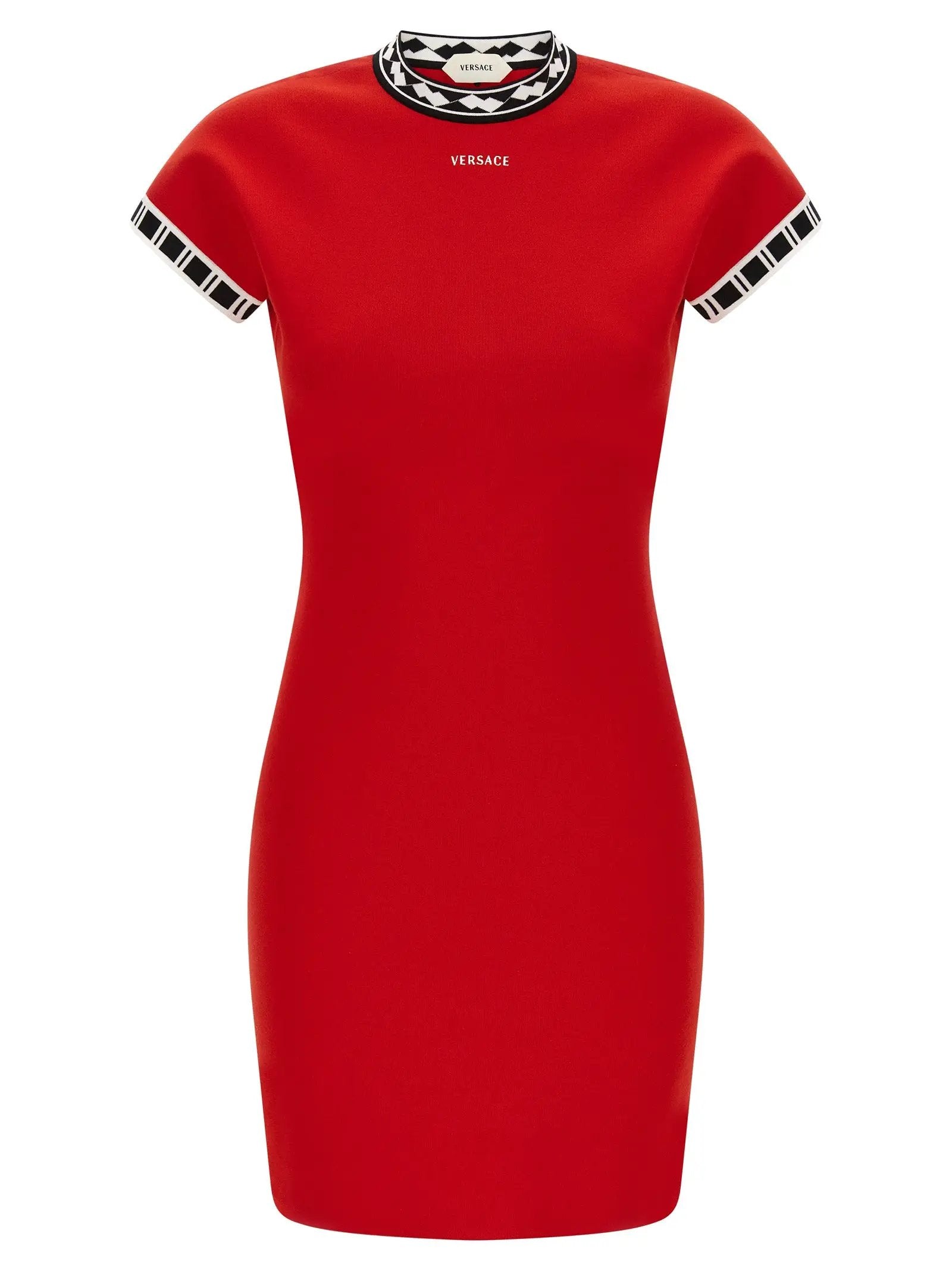 Versace Multicolor Cotton Short Dress