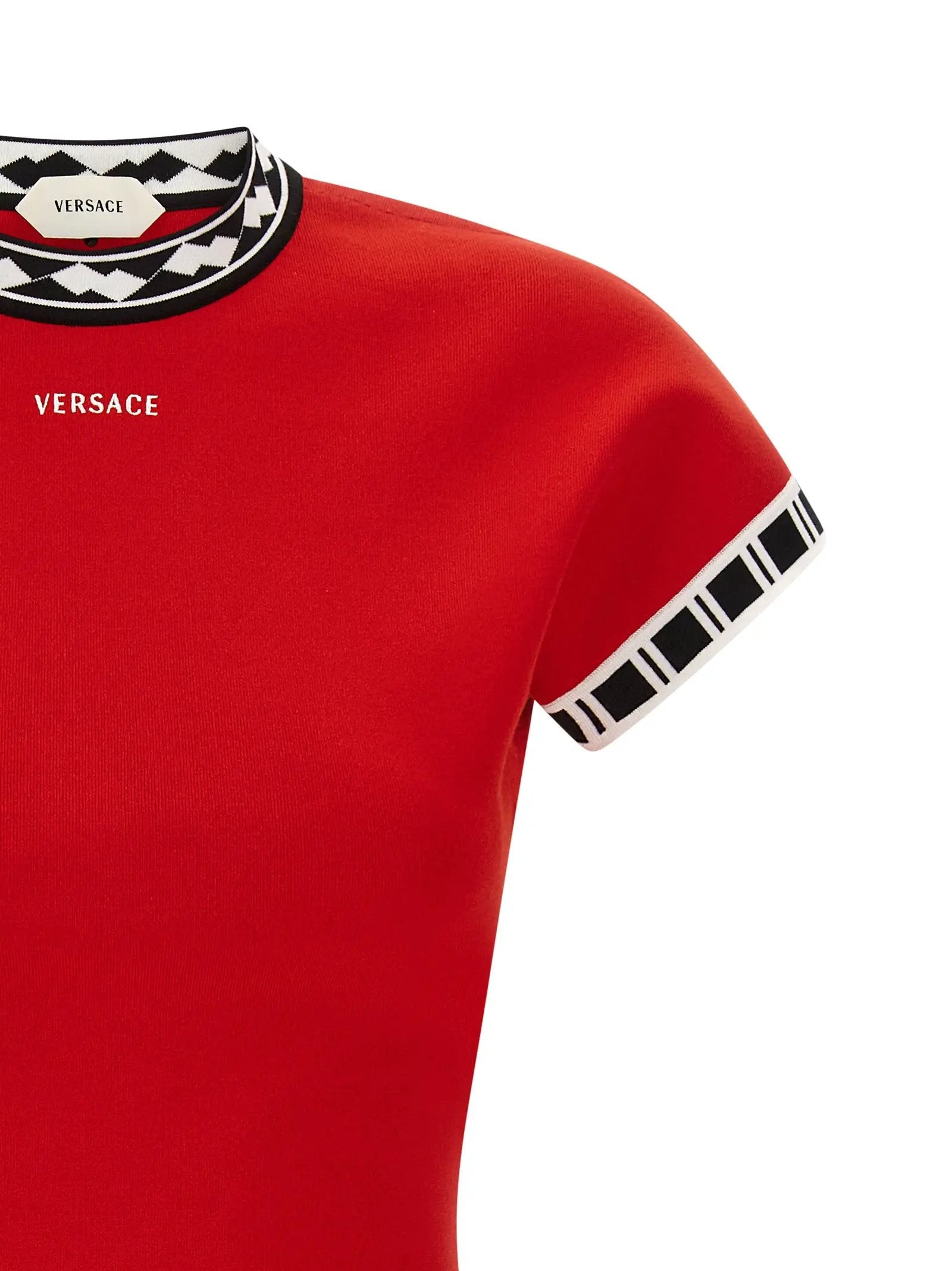 Versace Multicolor Cotton Short Dress