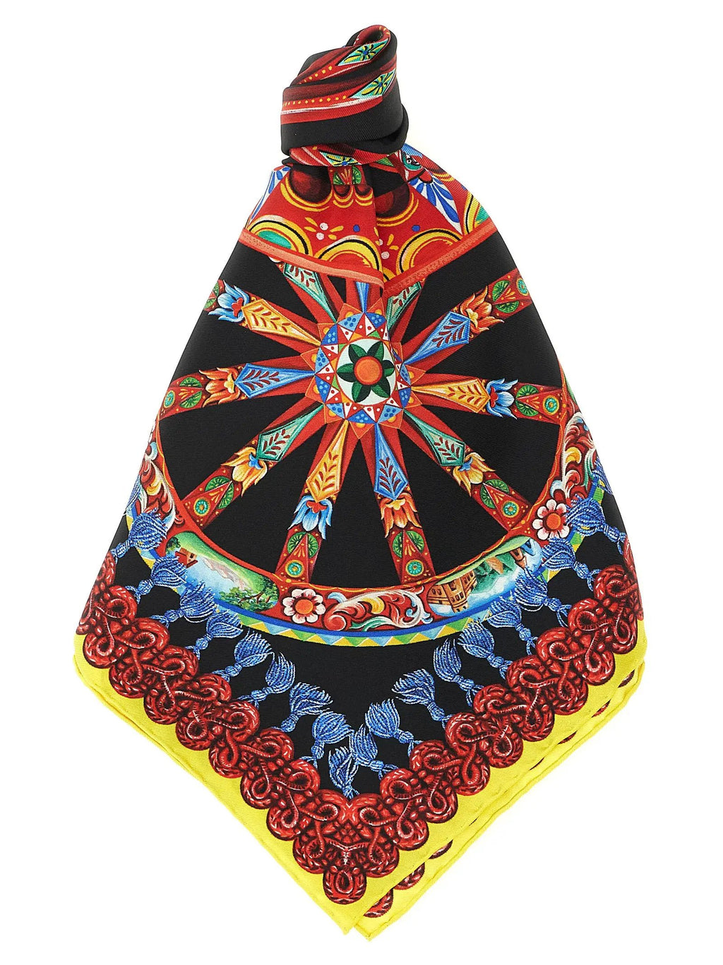 Écharpe en soie multicolore Dolce & Gabbana