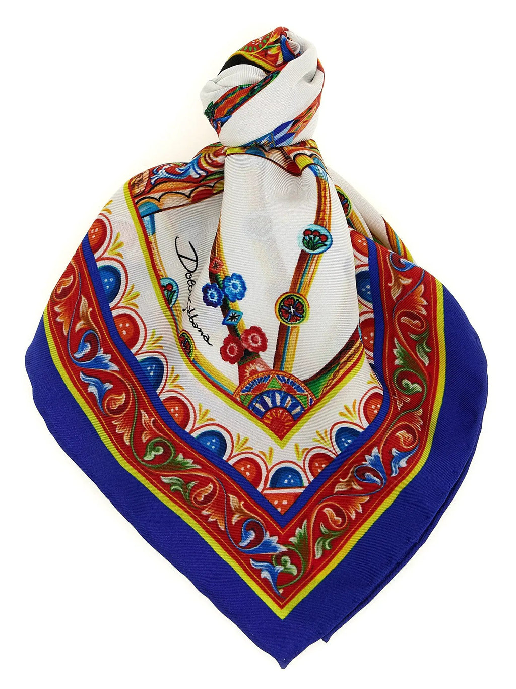Écharpe en soie multicolore Dolce & Gabbana