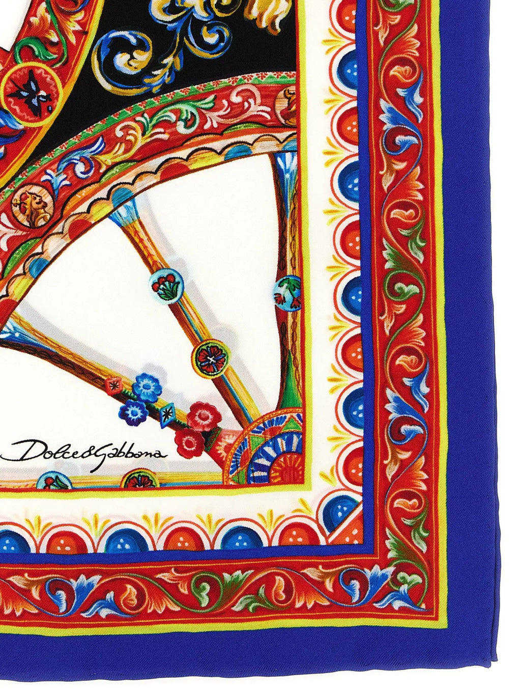 Écharpe en soie multicolore Dolce & Gabbana