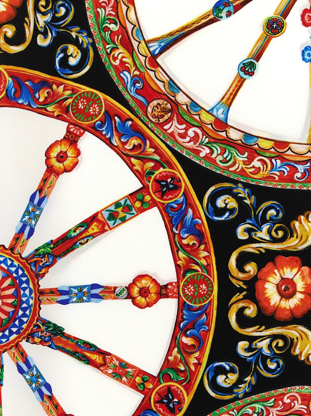 Écharpe en soie multicolore Dolce & Gabbana