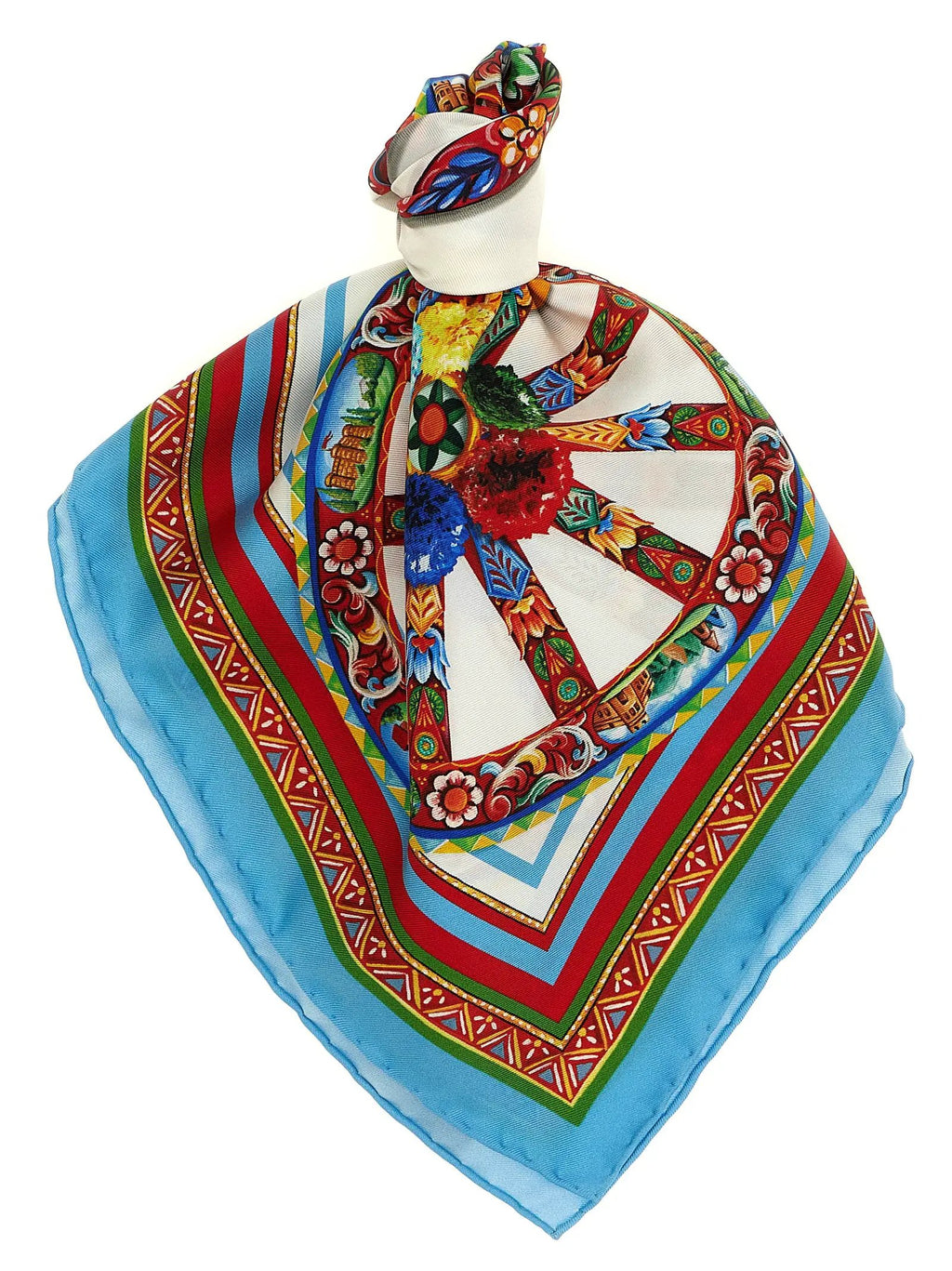 Écharpe en soie multicolore Dolce & Gabbana