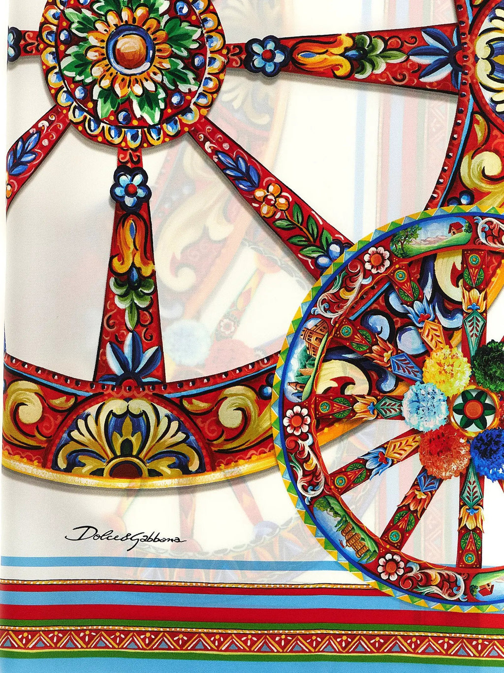 Écharpe en soie multicolore Dolce & Gabbana