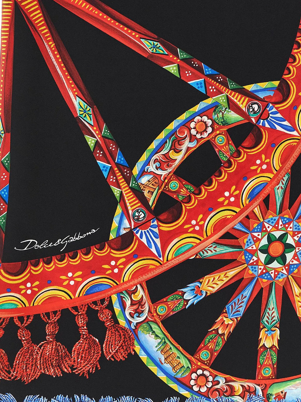 Écharpe en soie multicolore Dolce & Gabbana