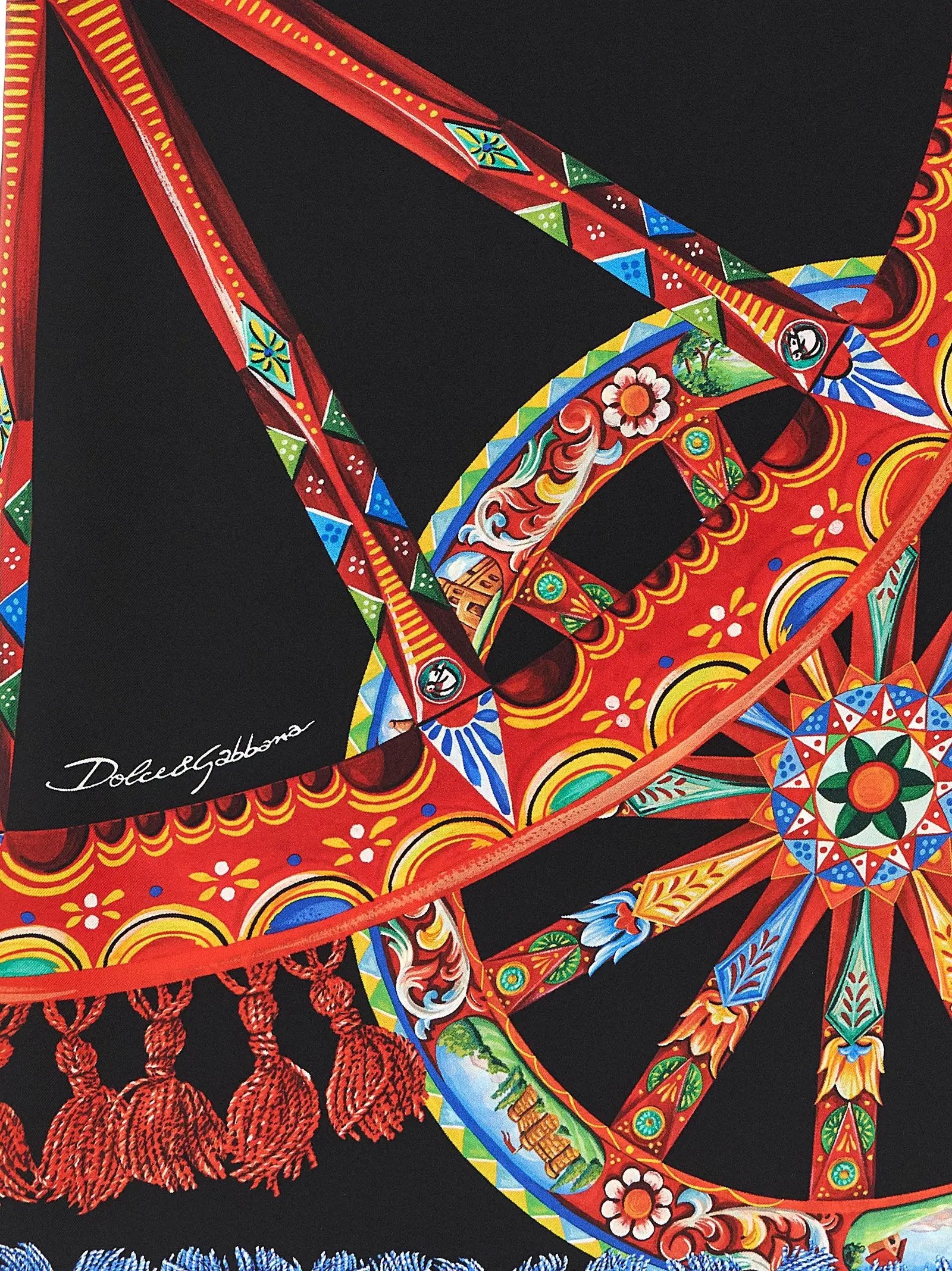 Écharpe en soie multicolore Dolce & Gabbana