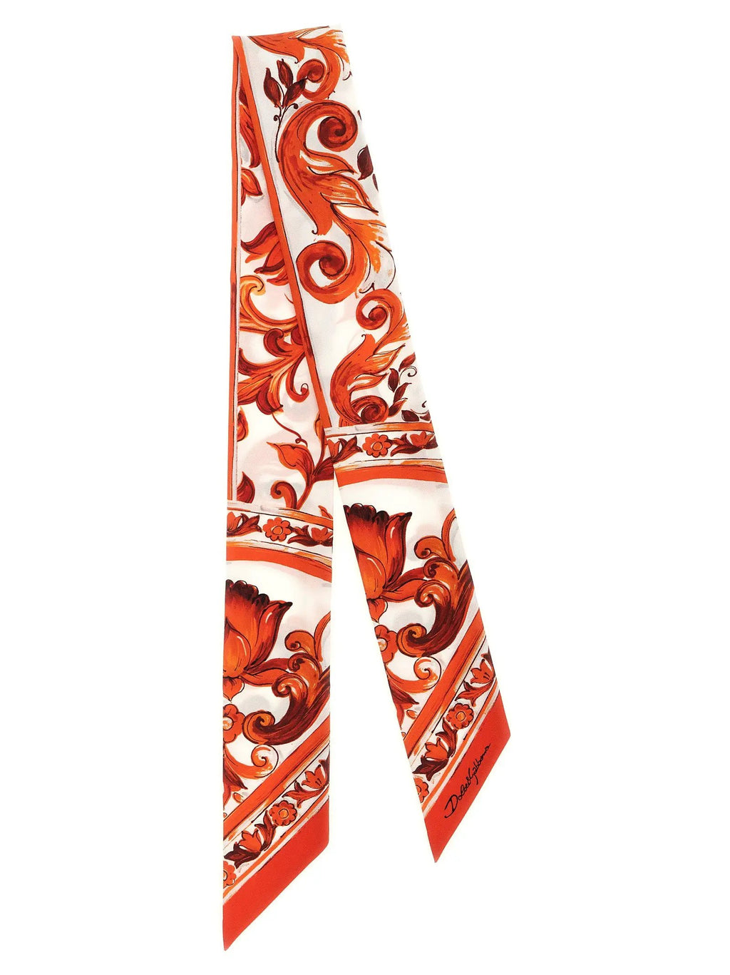 Foulard en soie orange Dolce & Gabbana