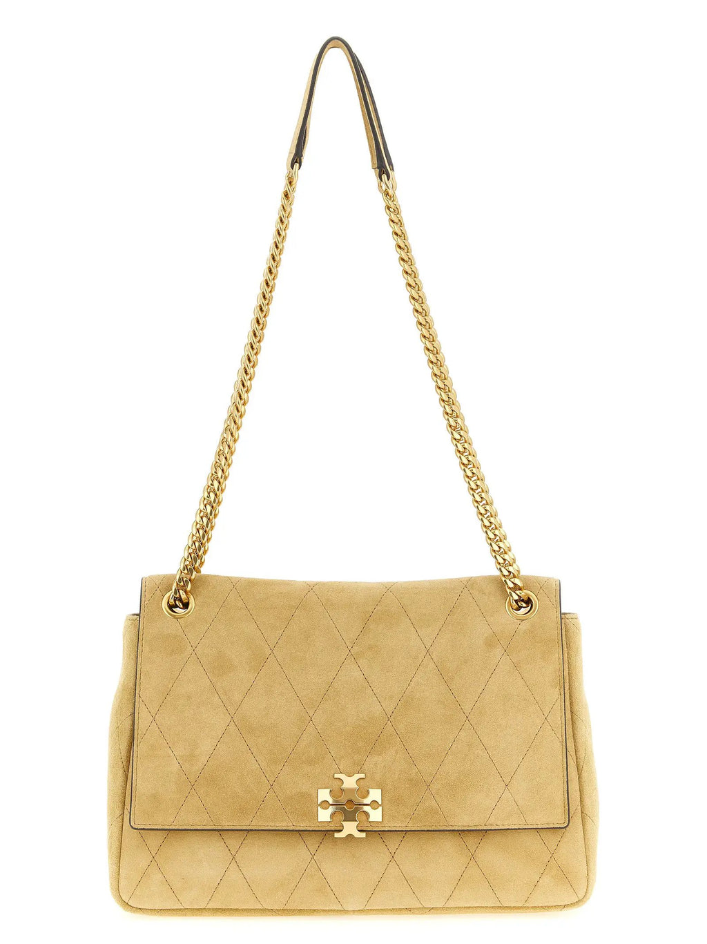 Tory Burch Beige Calfskin Shoulder Bag