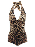 Dolce & Gabbana Brown Polyamide One-Piece Swimsuit