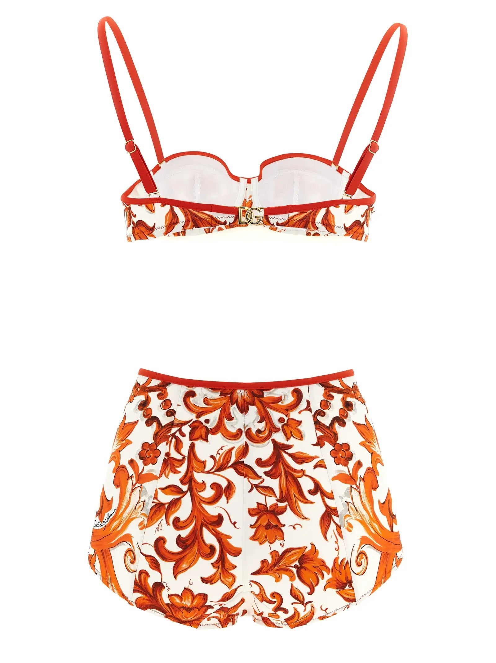 Haut et bas de bikini orange Dolce & Gabbana en polyamide