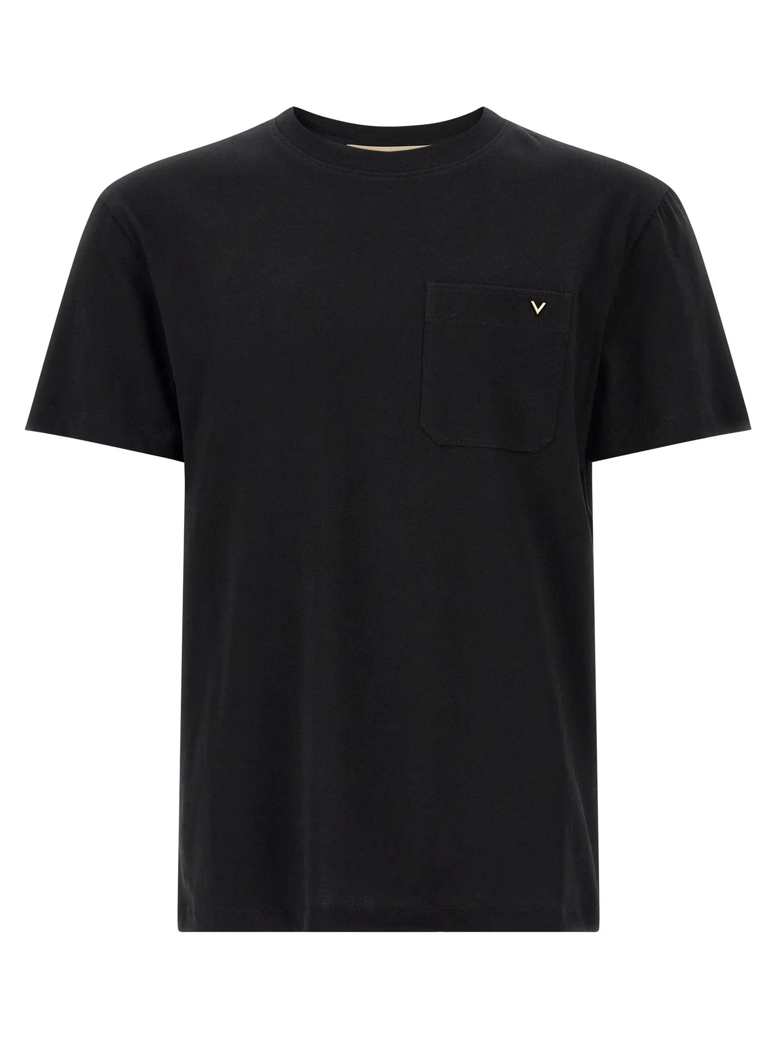 Valentino Garavani Black Cotton T-Shirt