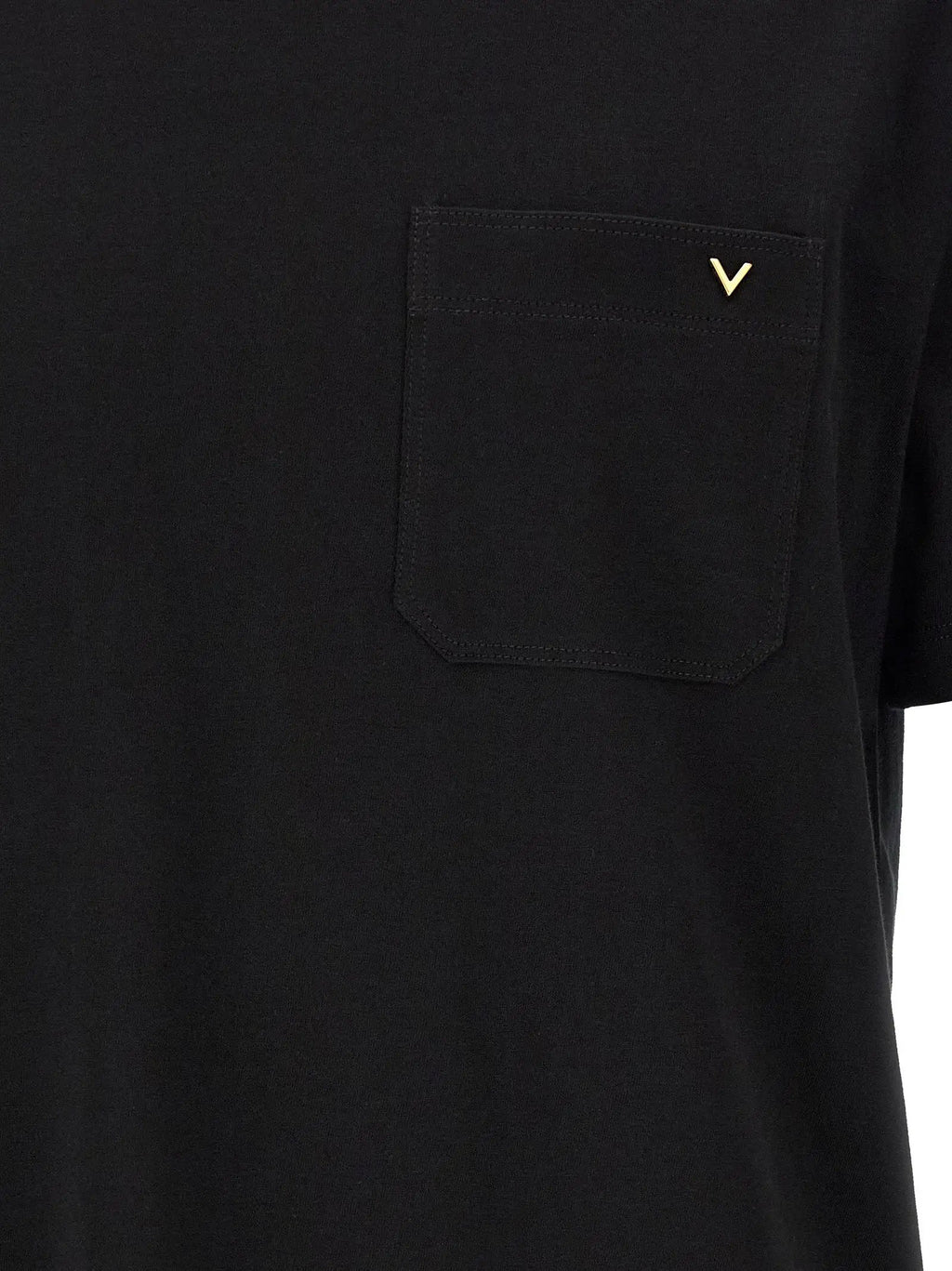 Valentino Garavani Black Cotton T-Shirt
