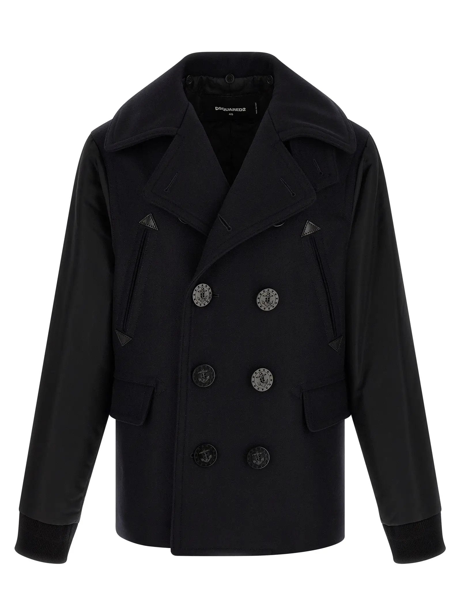 Dsquared² Blue Wool Coat