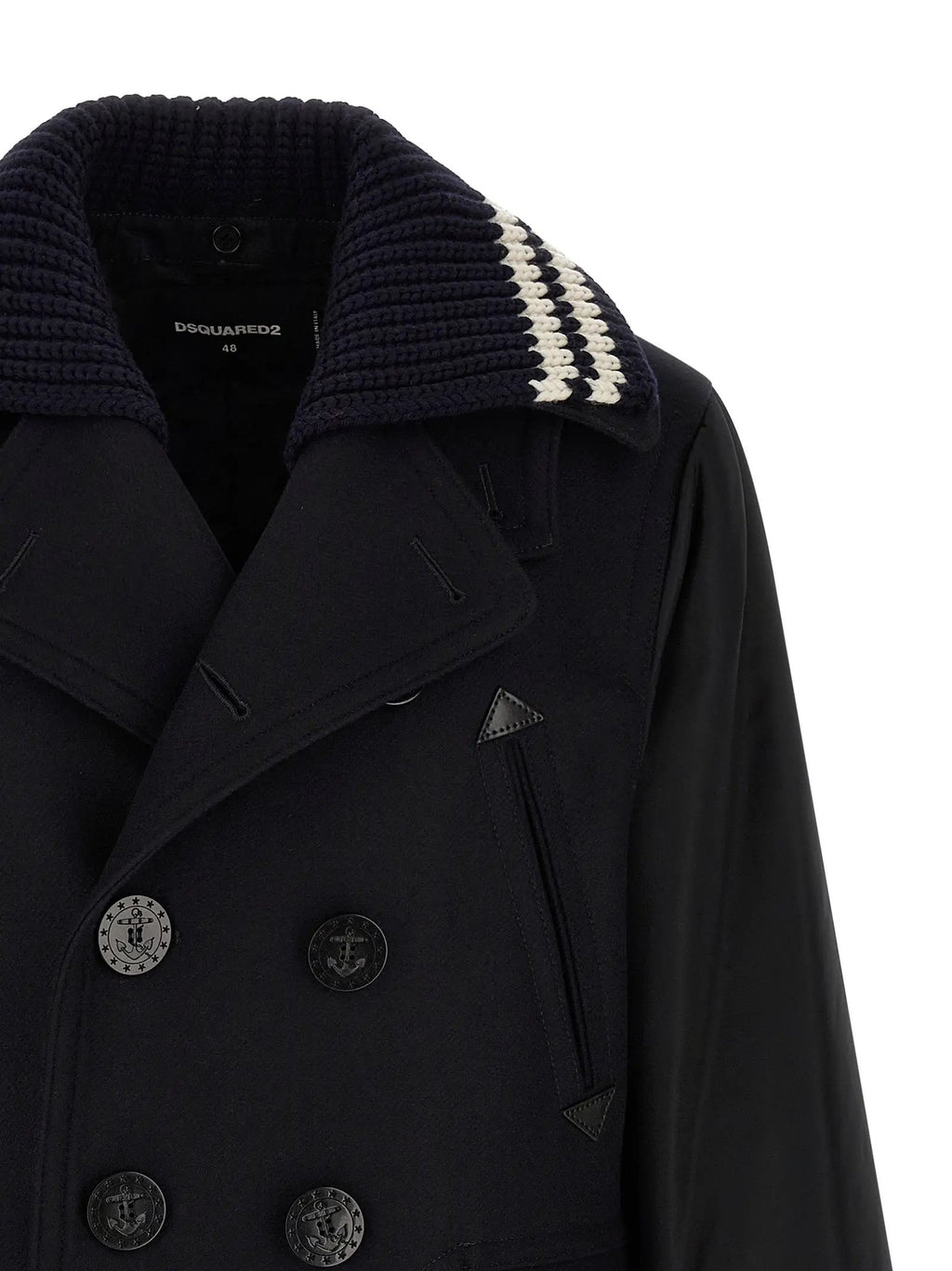 Dsquared² Blue Wool Coat