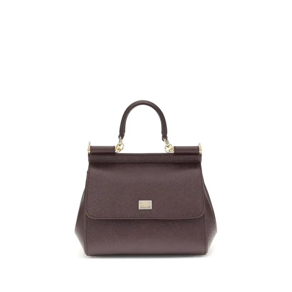 Dolce & Gabbana Brown Calf Leather Bos Taurus Shoulder Bag