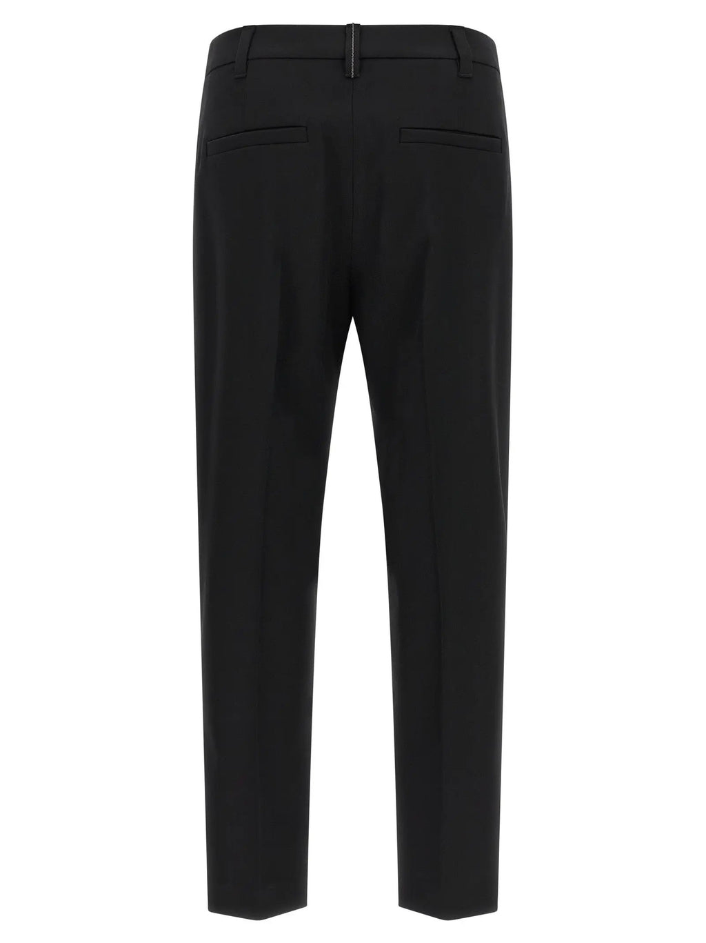 Brunello Cucinelli Black Virgin Wool Dress Pants