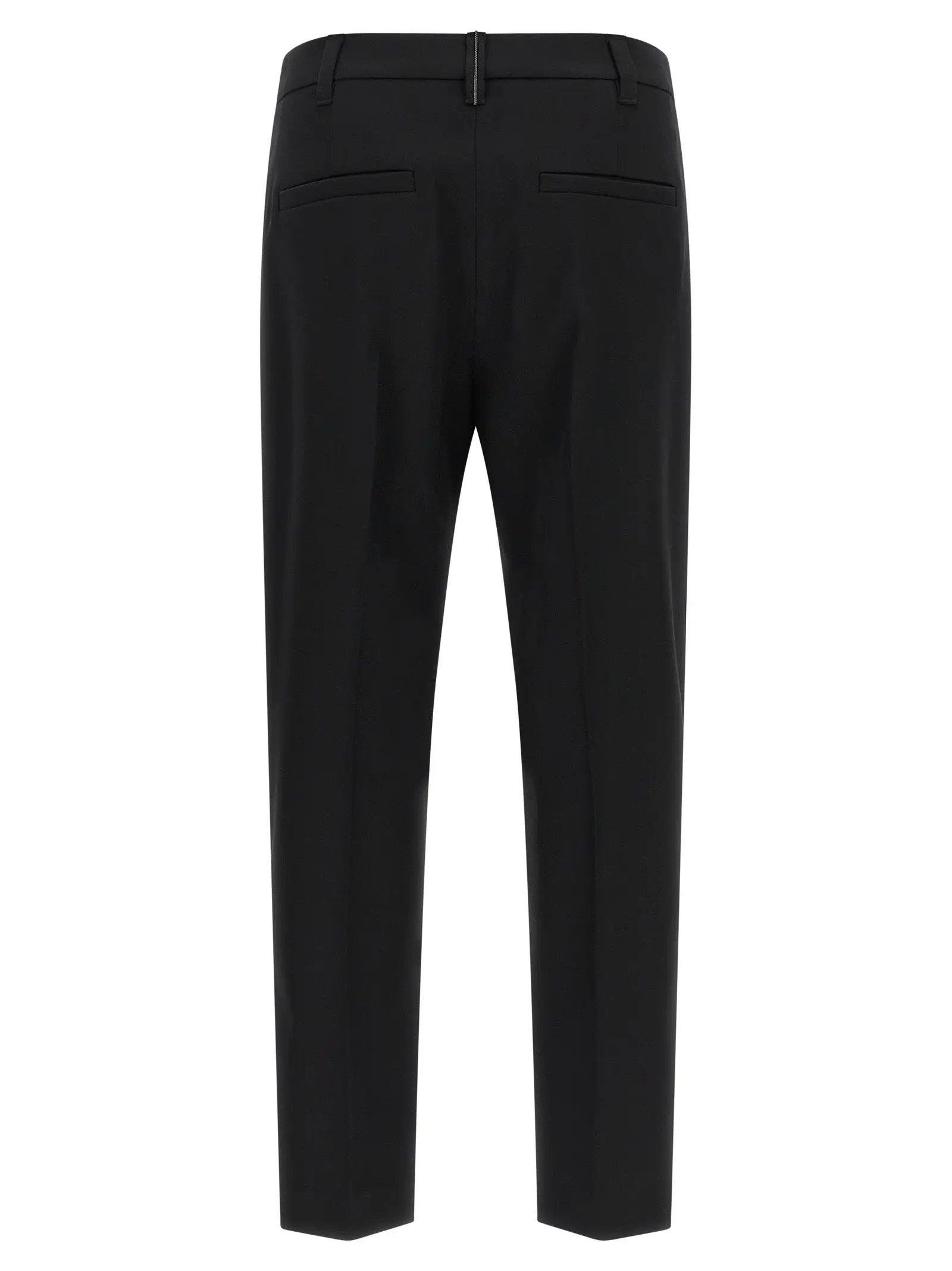Brunello Cucinelli Black Virgin Wool Dress Pants