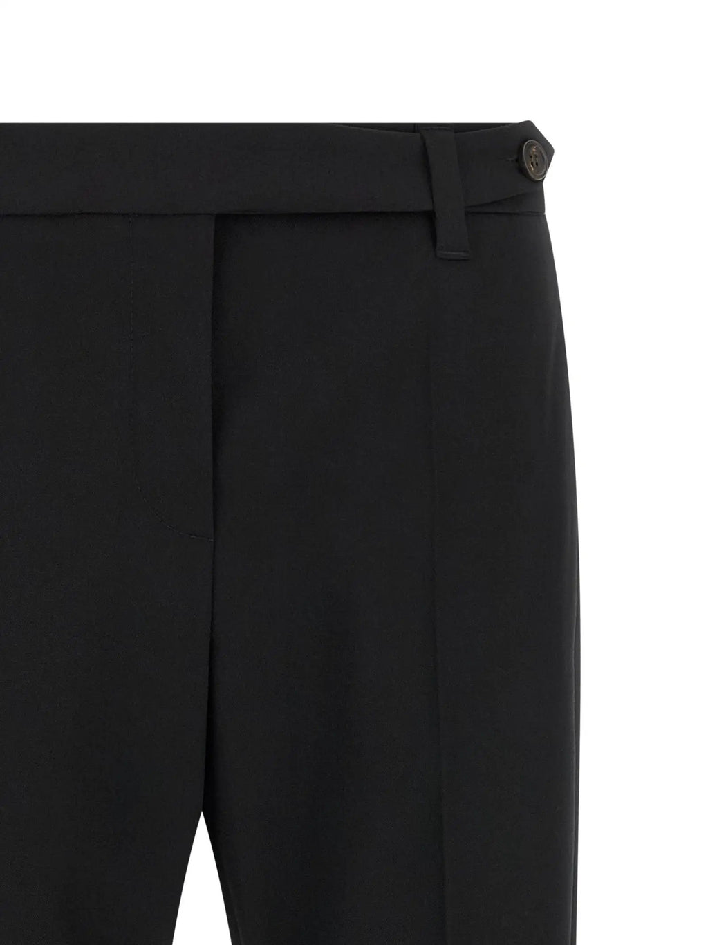 Brunello Cucinelli Black Virgin Wool Dress Pants