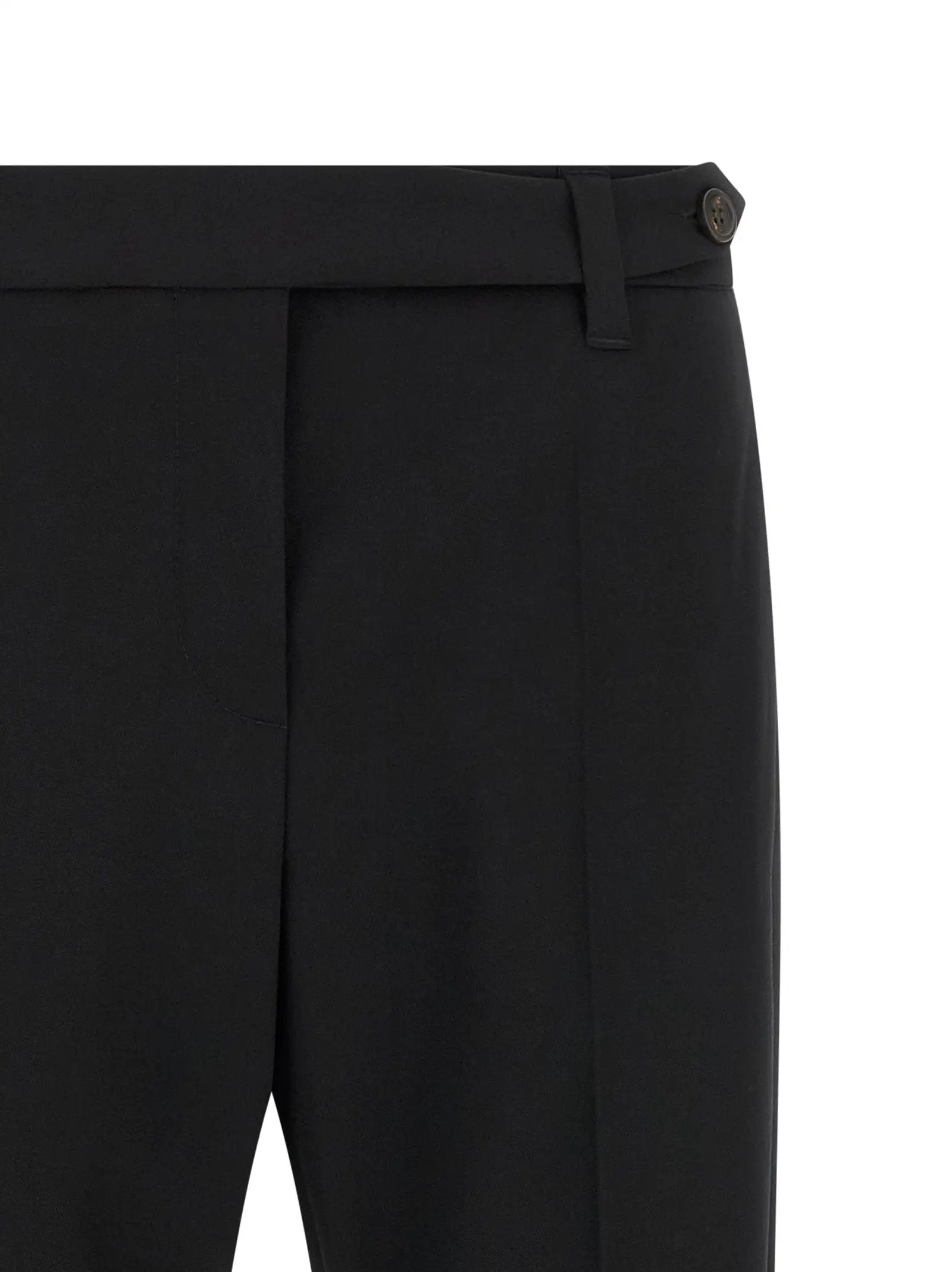 Brunello Cucinelli Black Virgin Wool Dress Pants