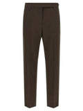 Brunello Cucinelli Brown Virgin Wool Dress Pants