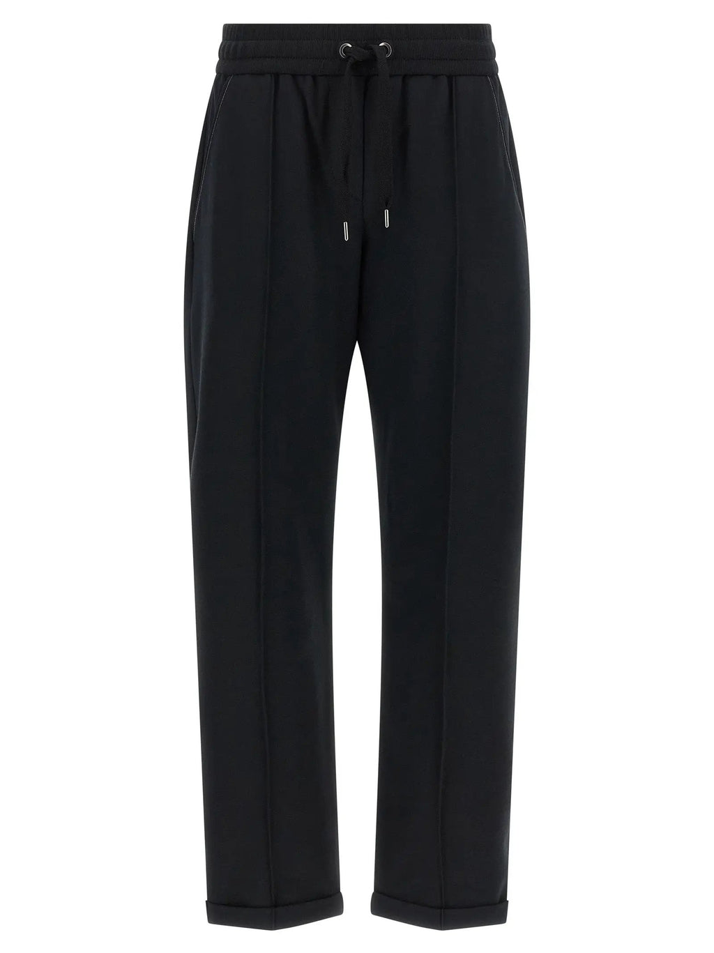 Brunello Cucinelli Black Cotton Joggers (Workout Pants)