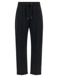Brunello Cucinelli Black Cotton Joggers (Workout Pants)