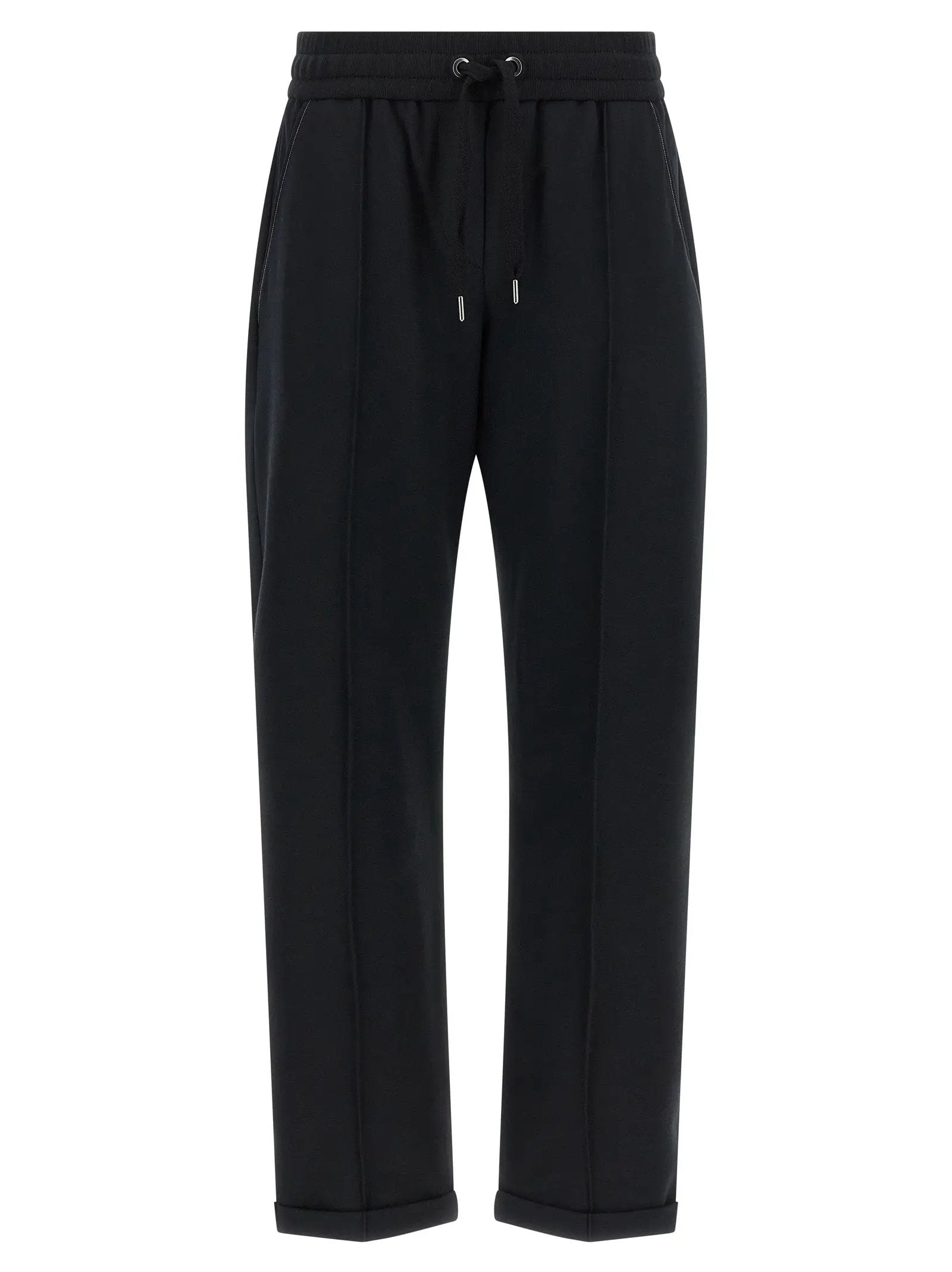 Brunello Cucinelli Black Cotton Joggers (Workout Pants)
