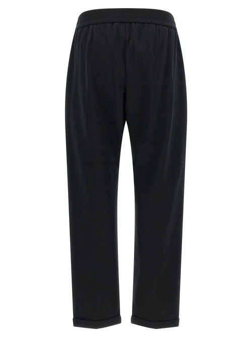 Brunello Cucinelli Black Cotton Joggers (Workout Pants)