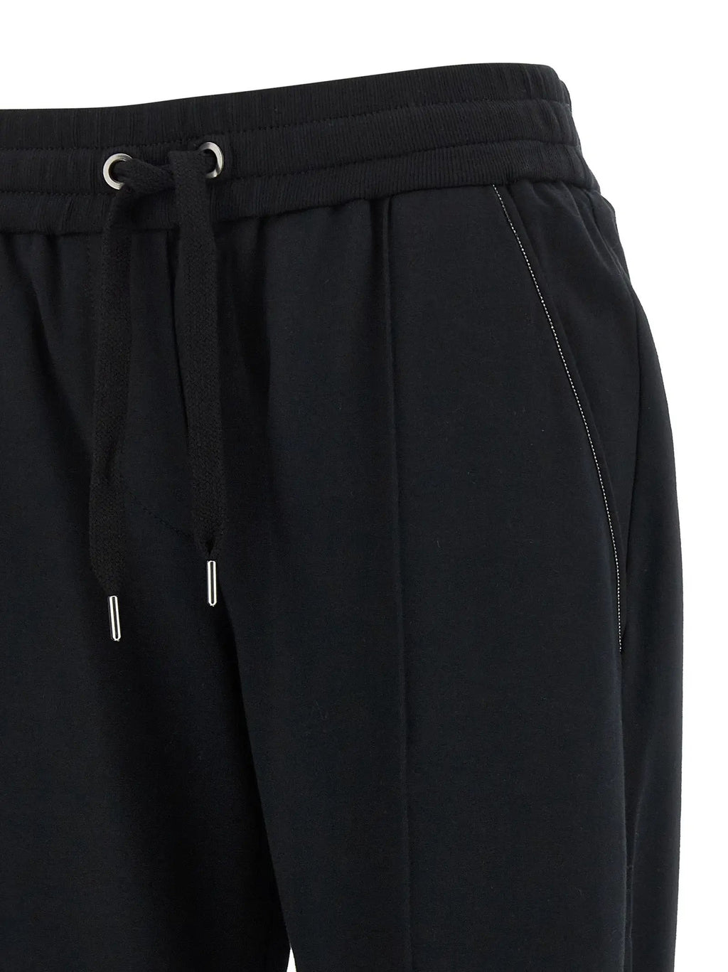 Brunello Cucinelli Black Cotton Joggers (Workout Pants)