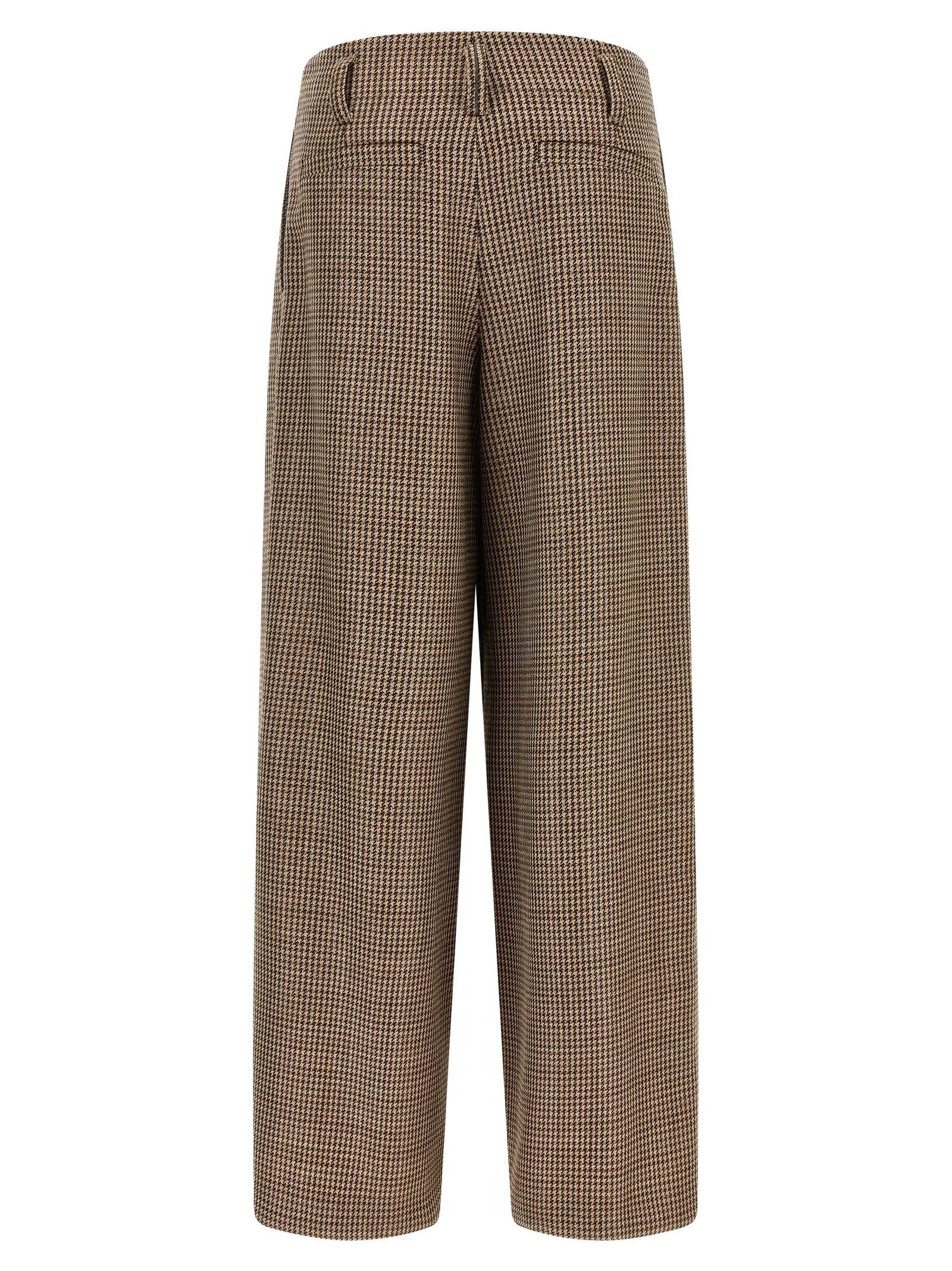 Brunello Cucinelli Brown Virgin Wool Flared Pants