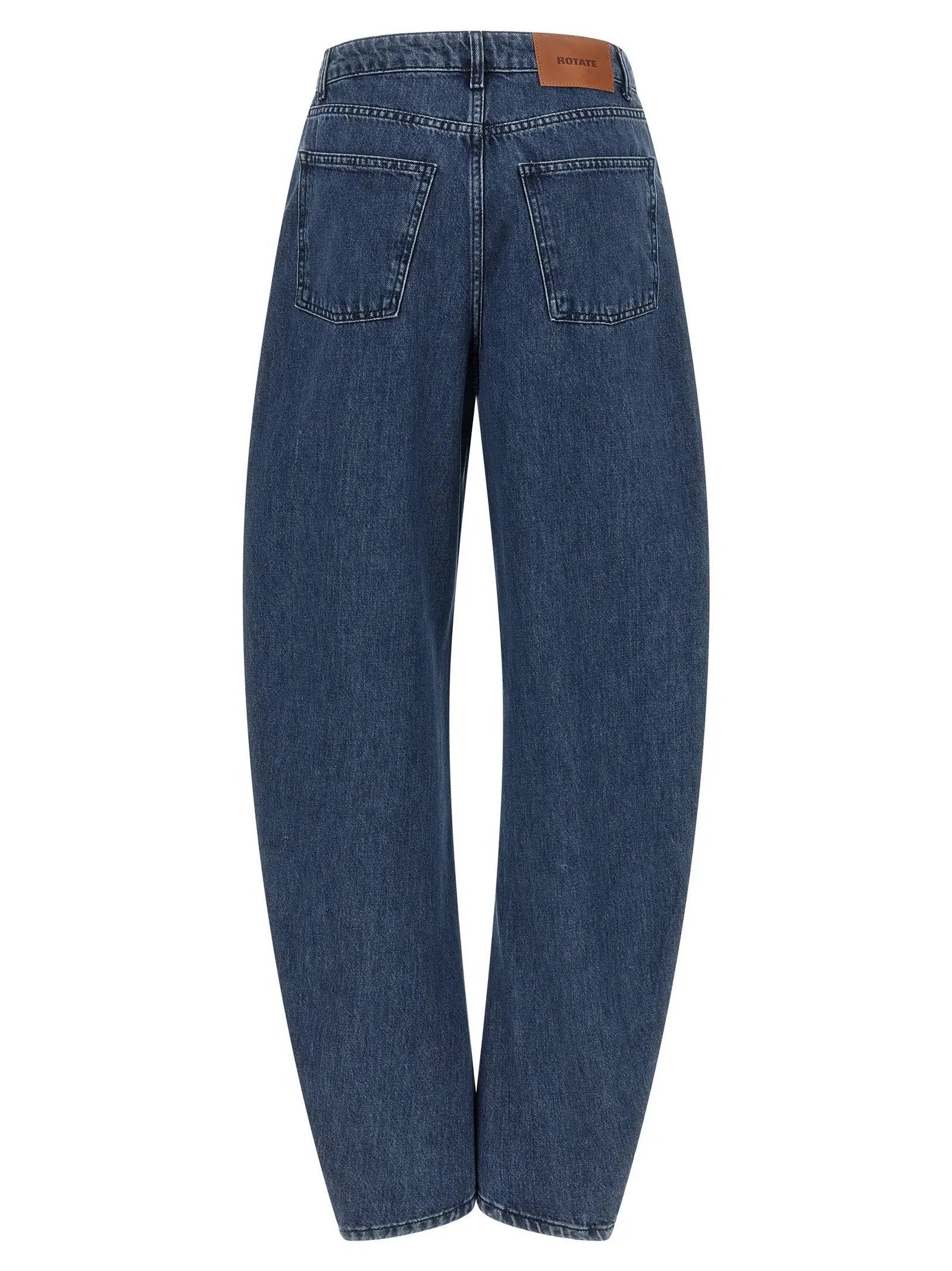 ROTATE BIRGER CHRISTENSEN Blue Organic Cotton Relaxed Fit Jeans