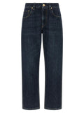 Jean droit en coton bleu Brunello Cucinelli