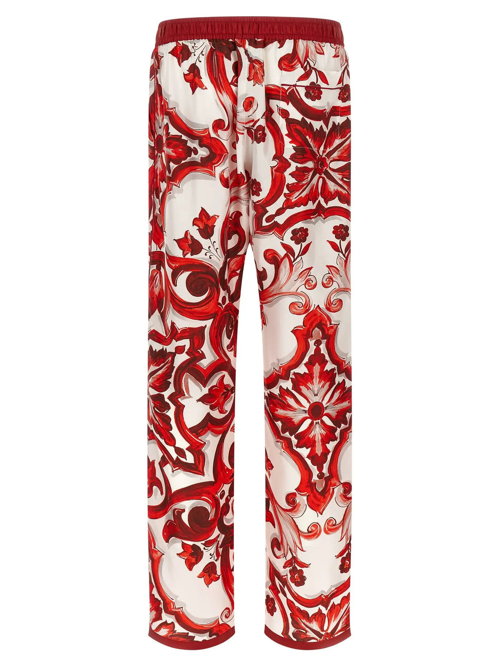 Pantalon décontracté en soie multicolore Dolce & Gabbana