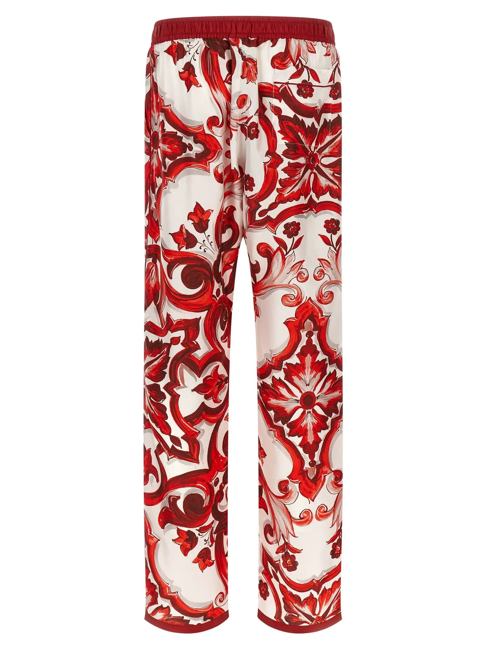 Pantalon décontracté en soie multicolore Dolce & Gabbana
