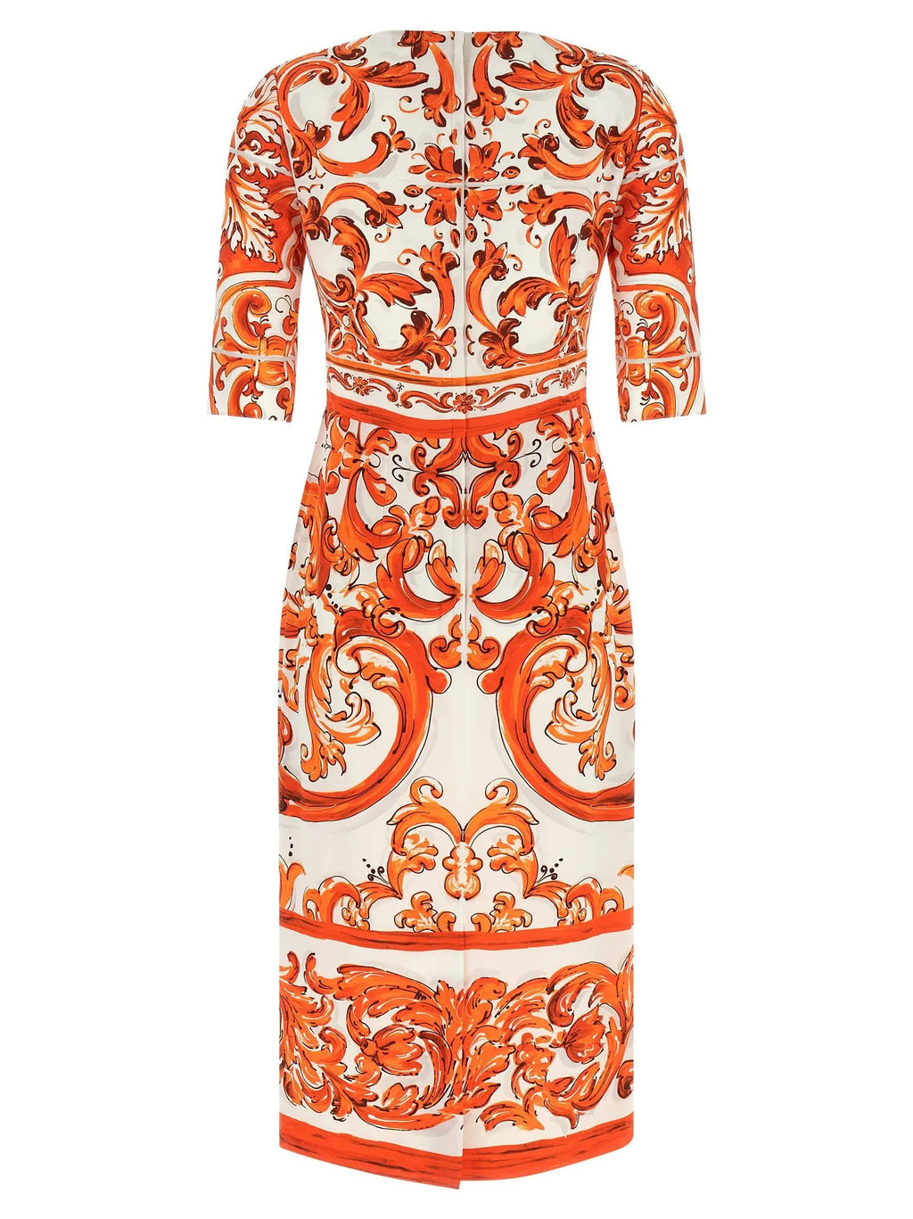 Robe midi Dolce & Gabbana en soie orange